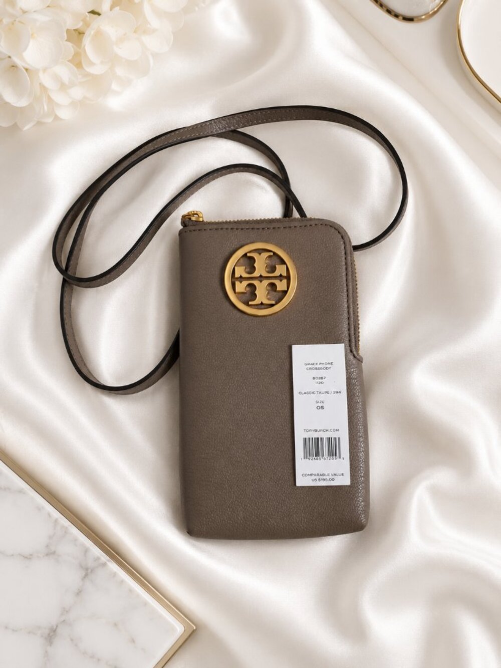 NWT Tory Burch Grace Leather Phone Crossbody
